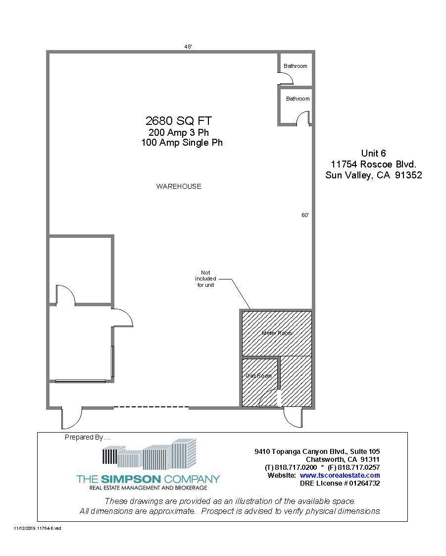 11750-11754 Roscoe Blvd, Sun Valley, CA en alquiler Plano de la planta- Imagen 1 de 1