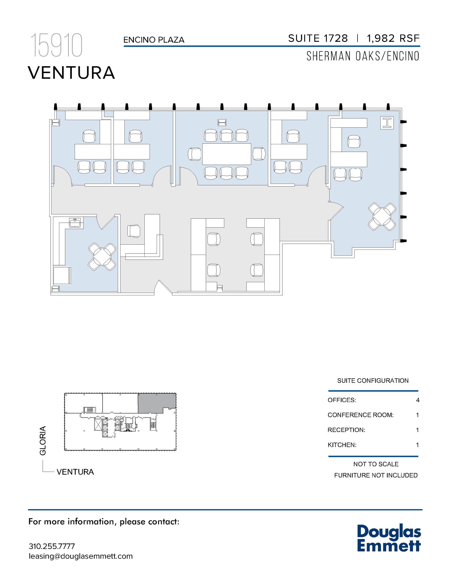 15910 Ventura Blvd, Encino, CA en alquiler Plano de la planta- Imagen 1 de 1