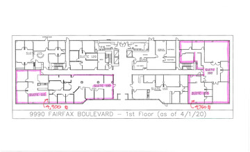 9990 Fairfax Blvd, Fairfax, VA en alquiler Plano de la planta- Imagen 1 de 1