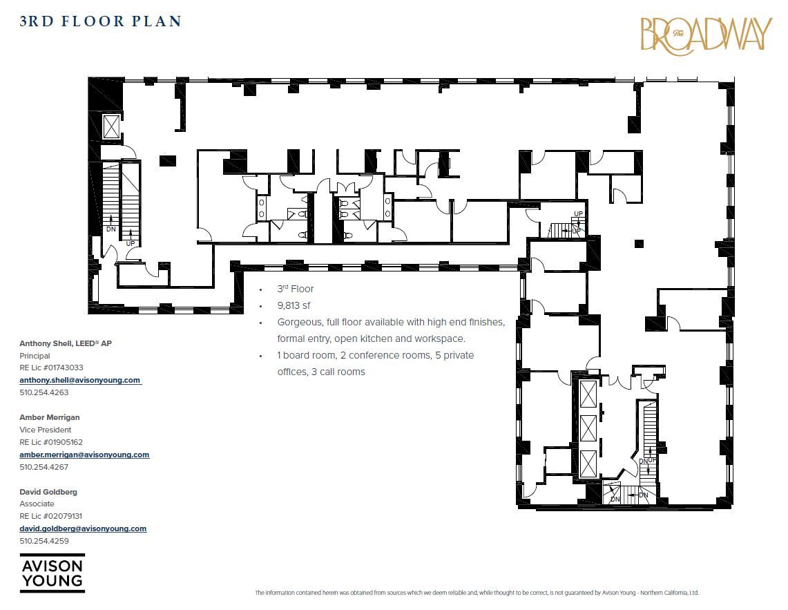 1212 Broadway, Oakland, CA en alquiler Plano de la planta- Imagen 1 de 2