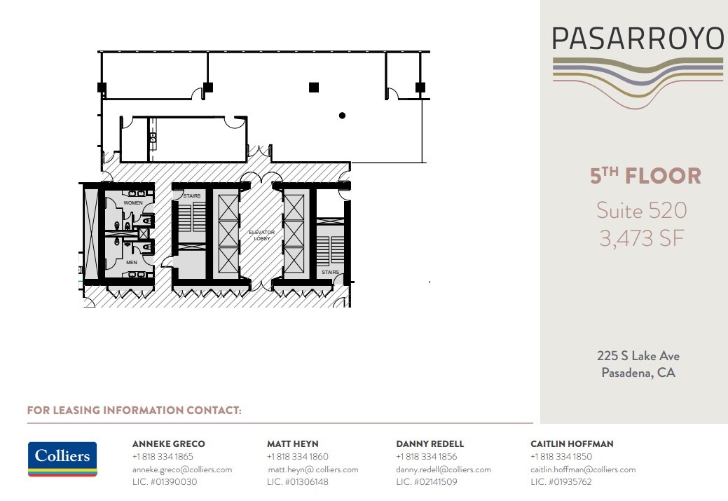 225 S Lake Ave, Pasadena, CA en alquiler Plano de la planta- Imagen 1 de 1