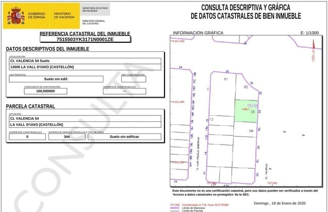 Más detalles de Carrer Almacén la Valenciana, La Vilavella - Terreno en venta