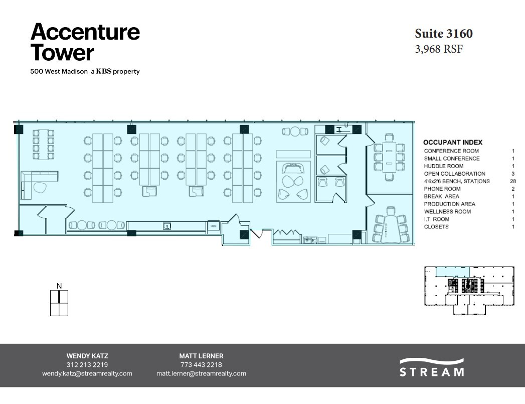 500 W Madison St, Chicago, IL en alquiler Plano de la planta- Imagen 1 de 1