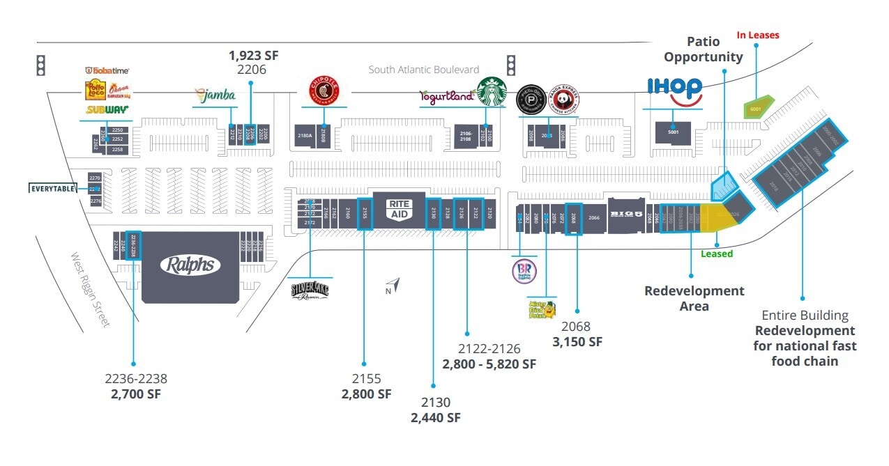 2000-2276 S Atlantic Blvd, Monterey Park, CA en alquiler Plano de la planta- Imagen 1 de 1