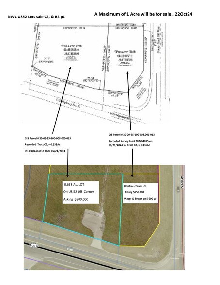 US 52 & 600 W, New Palestine, IN en venta - Plano del sitio - Imagen 1 de 1