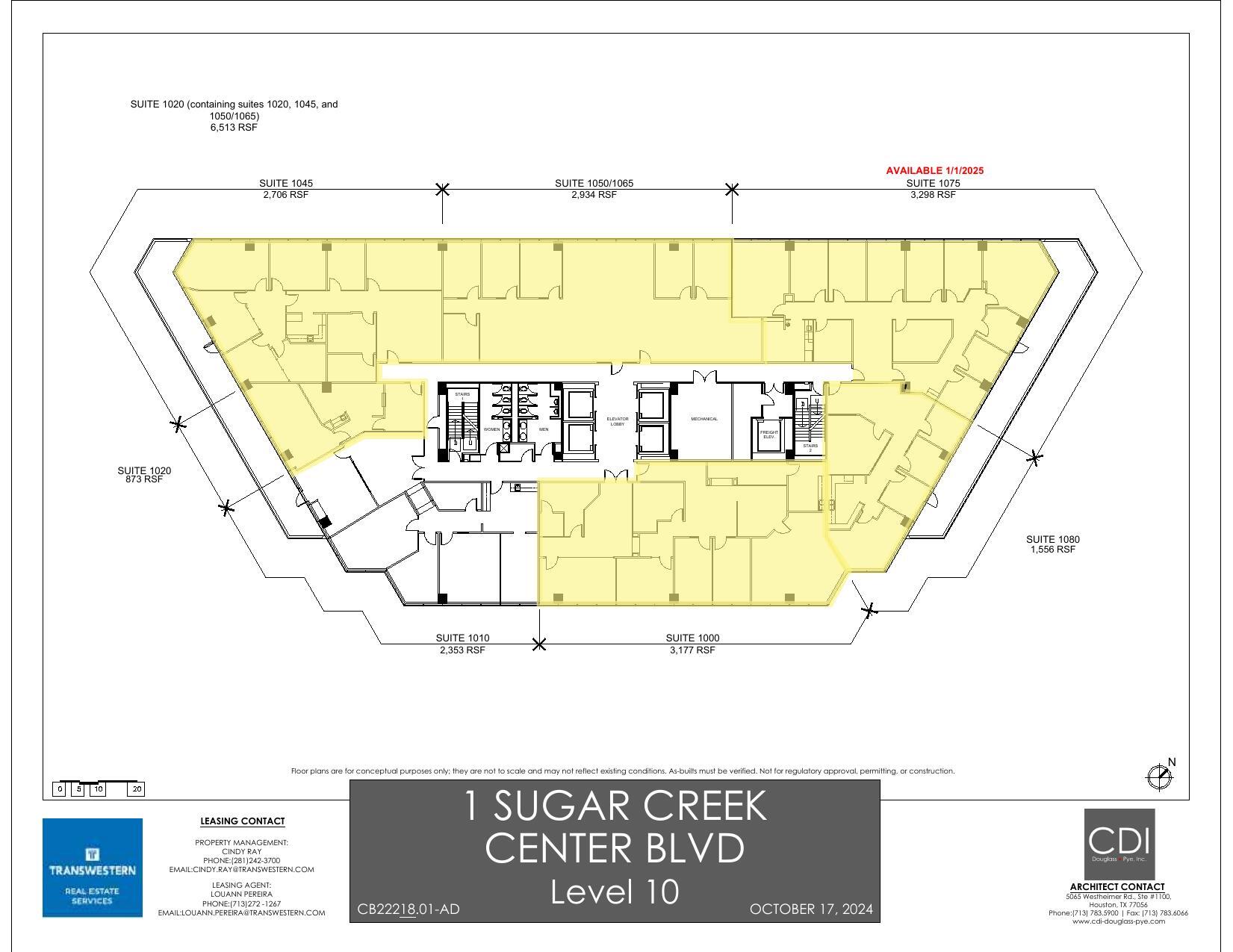 1 Sugar Creek Center Blvd, Sugar Land, TX en alquiler Plano de la planta- Imagen 1 de 1