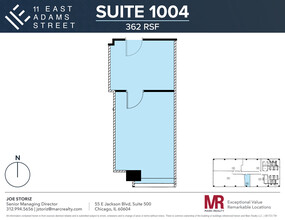 11 E Adams St, Chicago, IL en alquiler Plano de la planta- Imagen 1 de 3