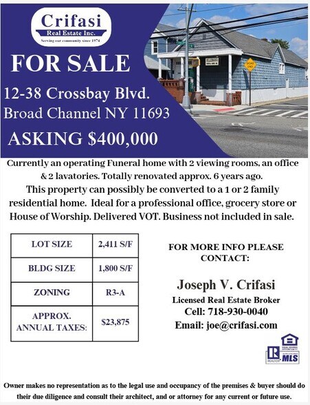 1238 Cross Bay Blvd, Broad Channel, NY en venta - Foto del edificio - Imagen 2 de 17