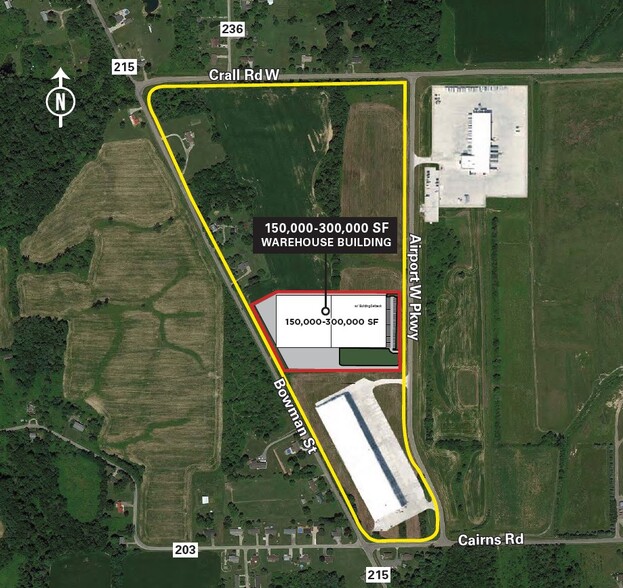 Airport West Pky, Mansfield, OH en venta - Vista aérea - Imagen 2 de 3