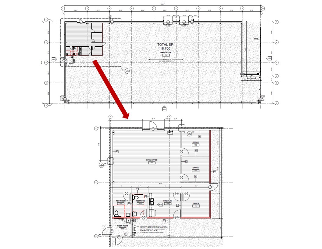 1706 Commerce Dr, Rogers, AR en alquiler Plano de la planta- Imagen 1 de 2