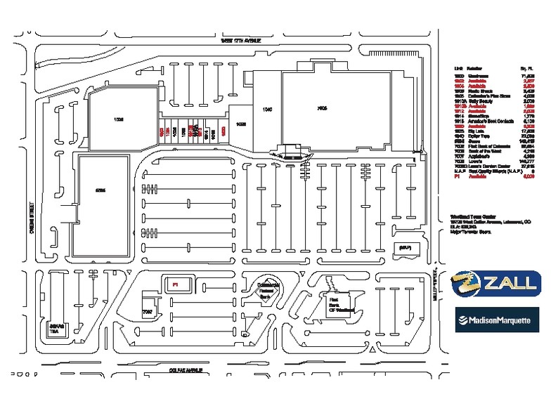 10555-10785 W Colfax Ave, Lakewood, CO en alquiler - Plano del sitio - Imagen 2 de 10