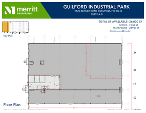 9525 Berger Rd, Columbia, MD en alquiler Plano de la planta- Imagen 1 de 1