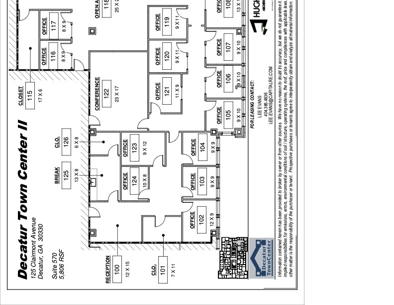 150 E Ponce de Leon Ave, Decatur, GA en alquiler Plano de la planta- Imagen 1 de 1