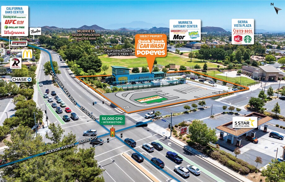 Quick Quack Car Wash & Popeye's cartera de 2 inmuebles en venta en LoopNet.es - Foto del edificio - Imagen 3 de 5