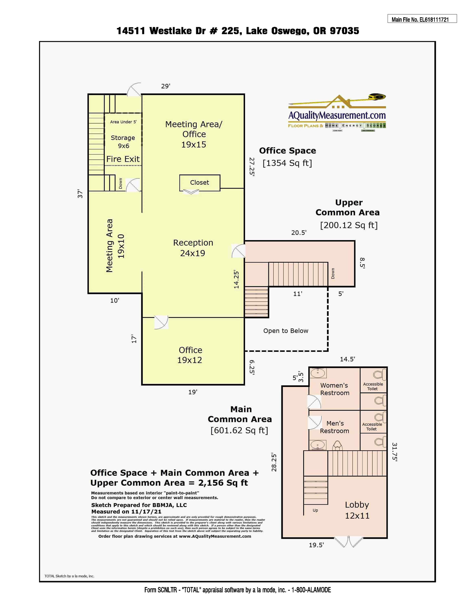 14511-14559 SW Westlake Dr, Lake Oswego, OR en alquiler Plano de la planta- Imagen 1 de 1