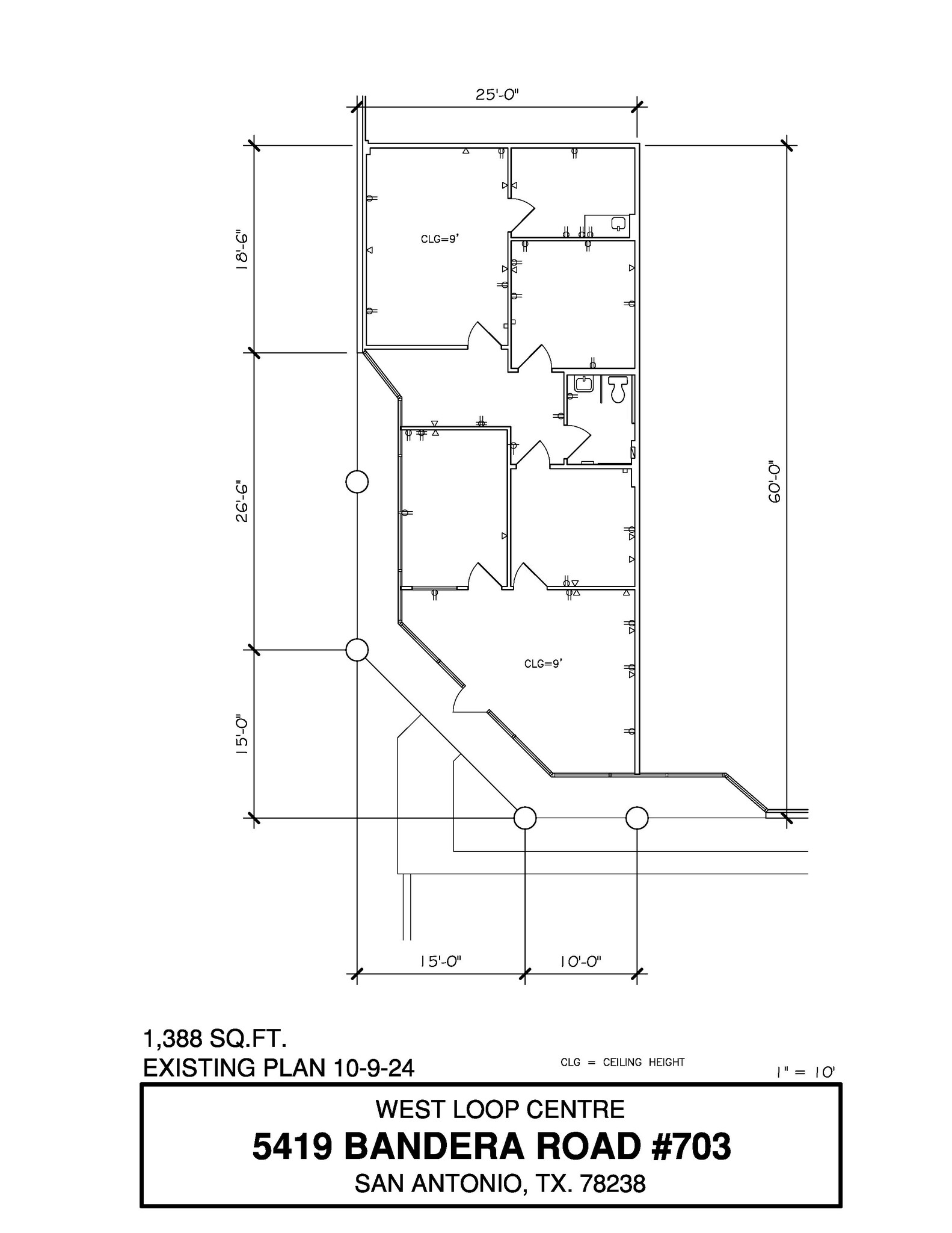 5407-5419 Bandera Rd, San Antonio, TX en alquiler Plano de la planta- Imagen 1 de 1