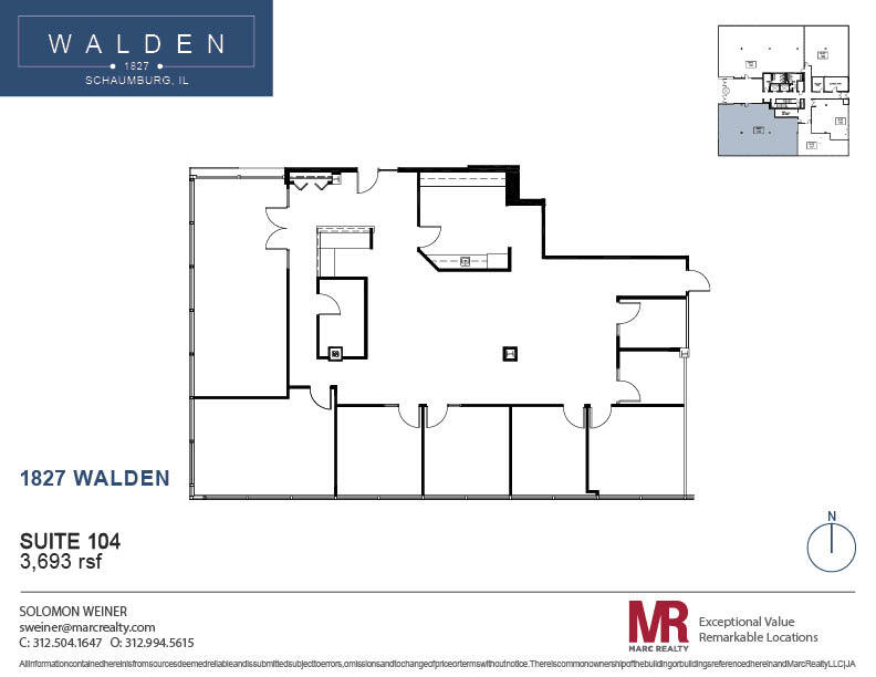 1827 Walden Office Sq, Schaumburg, IL en alquiler Plano de la planta- Imagen 1 de 7