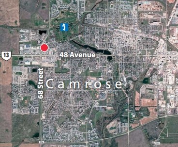 4879 68th St, Camrose, AB en venta - Vista aérea - Imagen 2 de 2