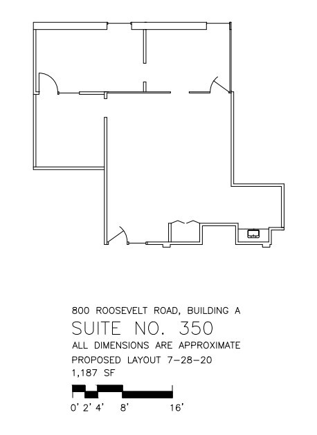 800 Roosevelt Rd, Glen Ellyn, IL en alquiler Plano de la planta- Imagen 1 de 5