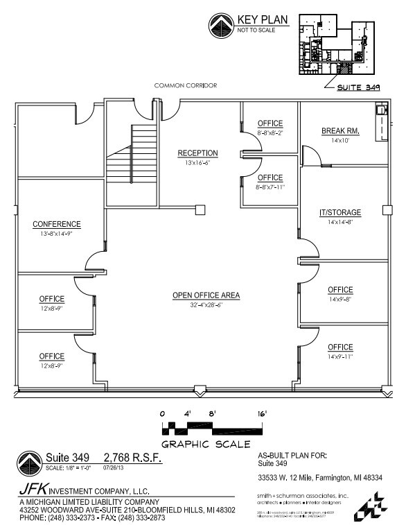 33533 W 12 Mile Rd, Farmington Hills, MI en alquiler Plano de la planta- Imagen 1 de 1