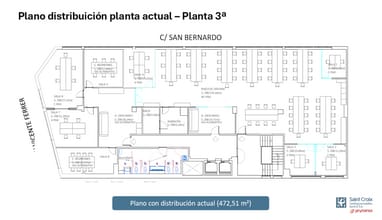 Calle de San Bernardo, 64, Madrid, Madrid en alquiler Plano de planta tipo- Imagen 2 de 2
