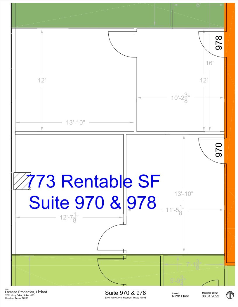 3701-3801 Kirby & 2401 Portsmouth, Houston, TX en alquiler Plano de la planta- Imagen 1 de 1