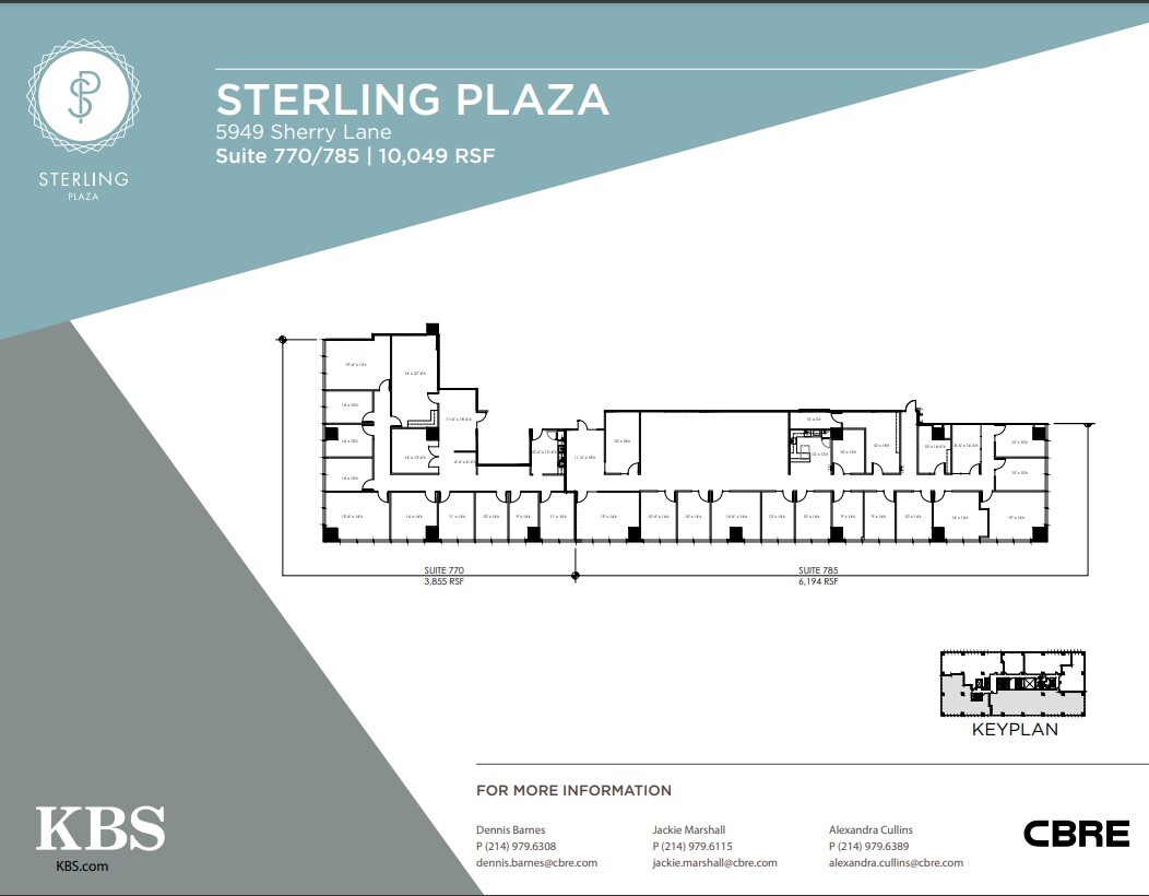 5949 Sherry Ln, Dallas, TX en alquiler Plano de la planta- Imagen 1 de 2