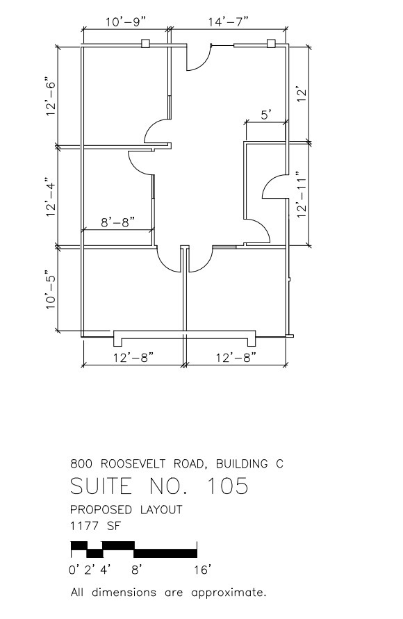 800 Roosevelt Rd, Glen Ellyn, IL en alquiler Plano de la planta- Imagen 1 de 1