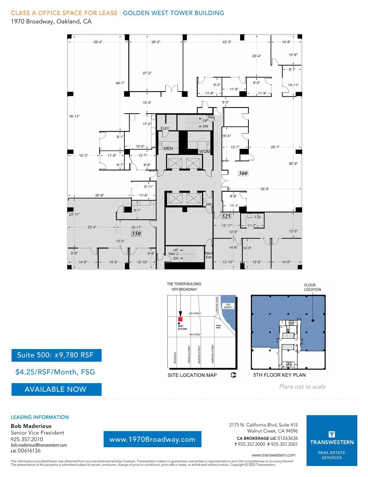 1970 Broadway, Oakland, CA en alquiler Plano de la planta- Imagen 1 de 1