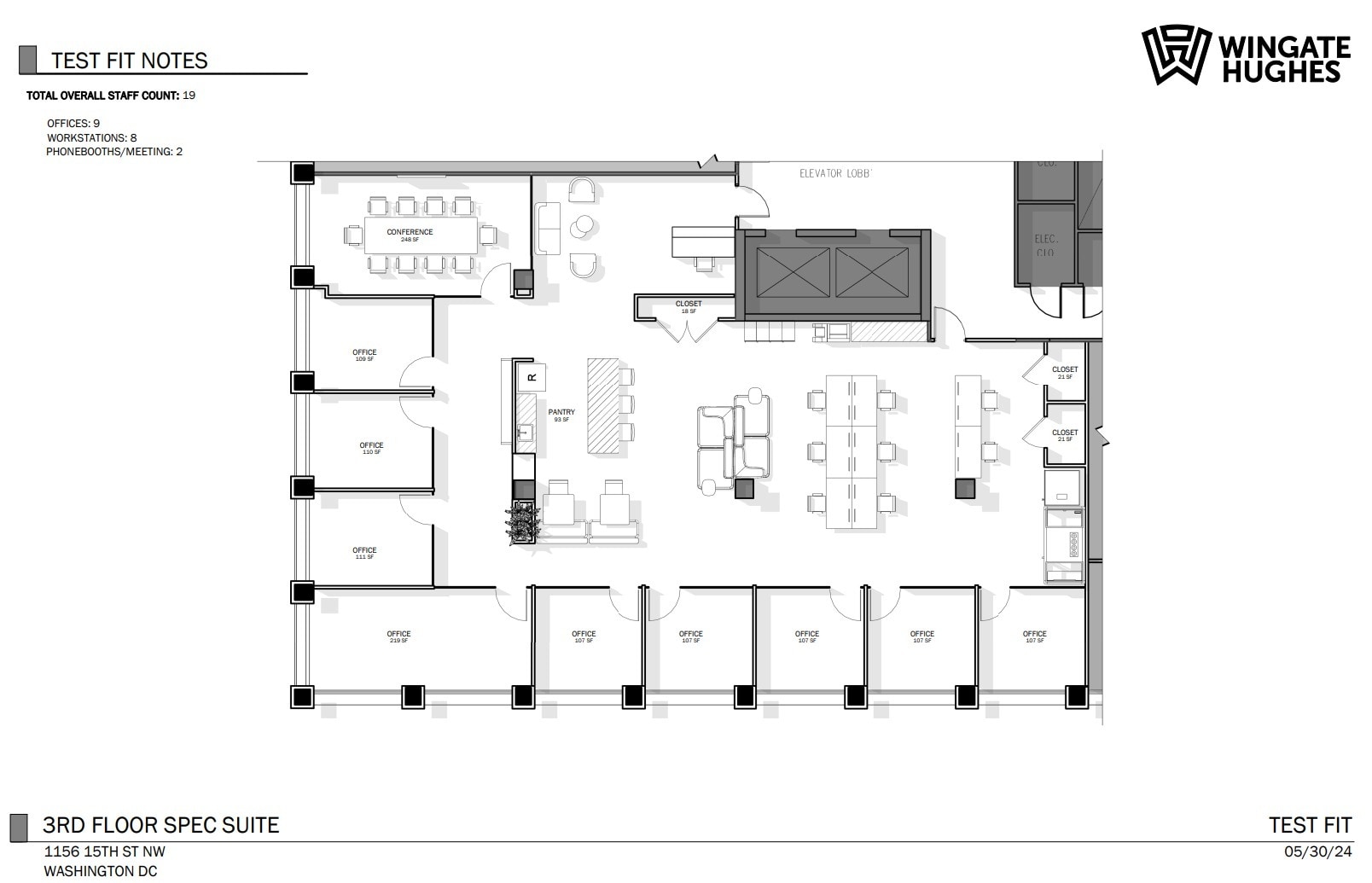 1156 15th St NW, Washington, DC en alquiler Plano de la planta- Imagen 1 de 9