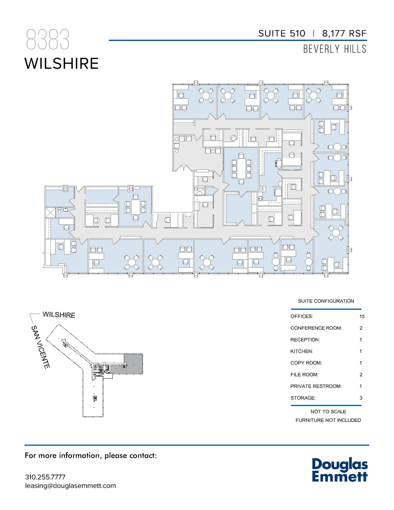 8383 Wilshire Blvd, Beverly Hills, CA en alquiler Plano de la planta- Imagen 1 de 1