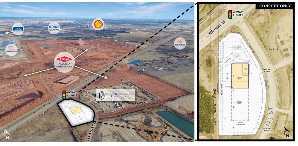 8805 125 St, Fort Saskatchewan, AB en alquiler - Vista aérea - Imagen 2 de 4