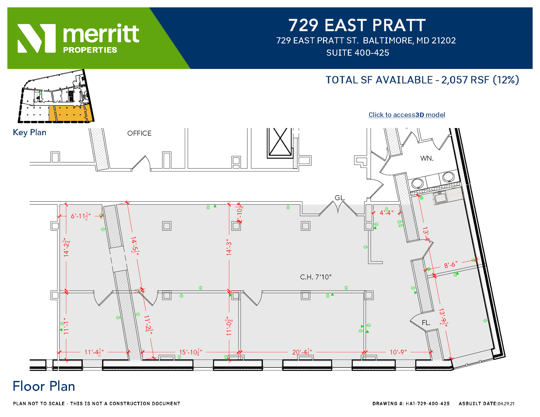 729 E Pratt St, Baltimore, MD en alquiler Plano de la planta- Imagen 1 de 1