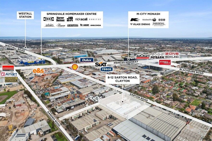 8-12 Sarton Rd, Clayton en alquiler - Vista aérea - Imagen 2 de 4