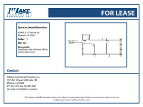 4300 S I-10 Service Rd, Metairie, LA en alquiler Plano de la planta- Imagen 1 de 6