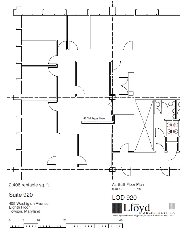 409 Washington Ave, Towson, MD en alquiler Plano de la planta- Imagen 1 de 1