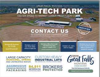 Más detalles para Great Falls Montana Agritech Park, Great Falls, MT - Terrenos en venta