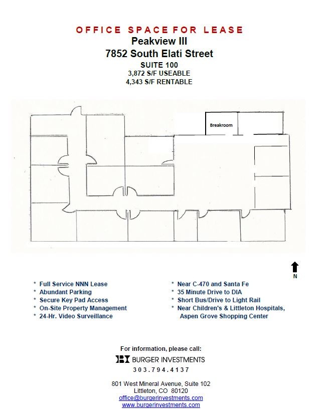 7852 S Elati St, Littleton, CO en alquiler Plano de la planta- Imagen 1 de 1