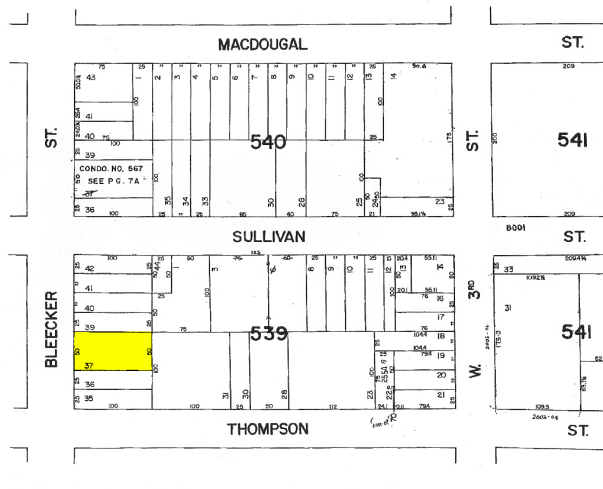 159 Bleecker St, New York, NY en venta - Plano de solar - Imagen 2 de 2