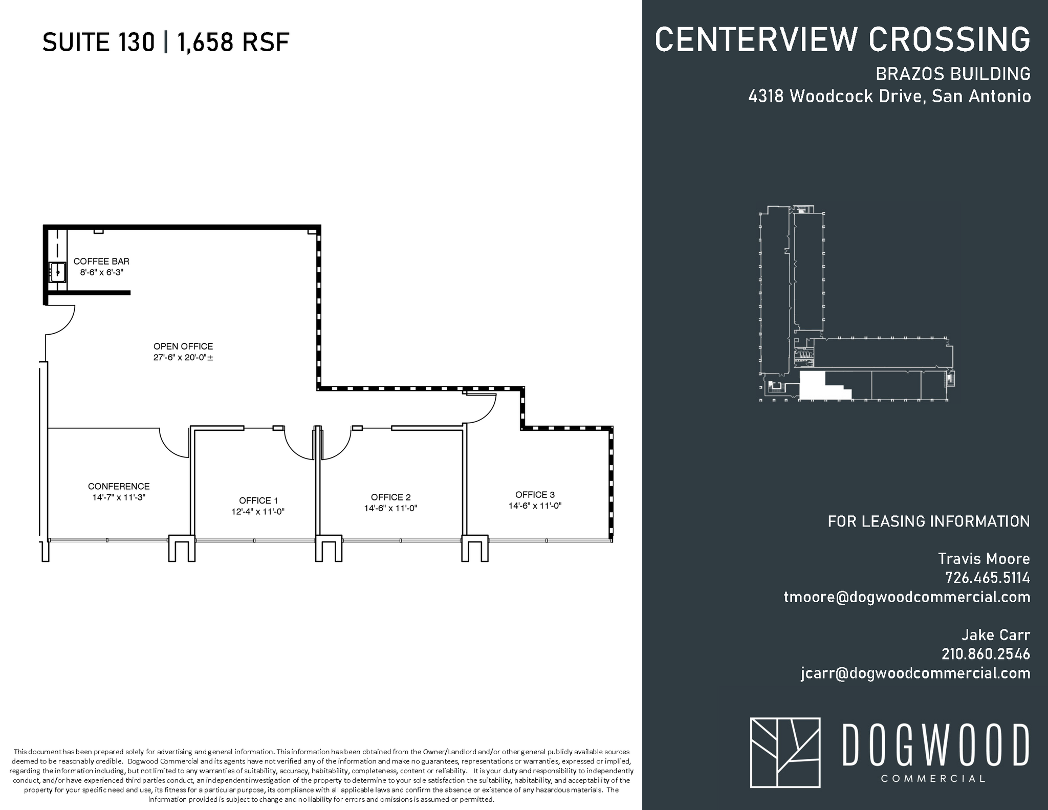 4538 Centerview Dr, San Antonio, TX en alquiler Plano de la planta- Imagen 1 de 1