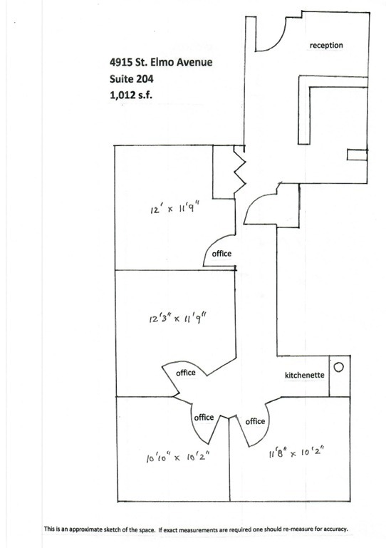 4915 St. Elmo Ave, Bethesda, MD en alquiler Plano de la planta- Imagen 1 de 1