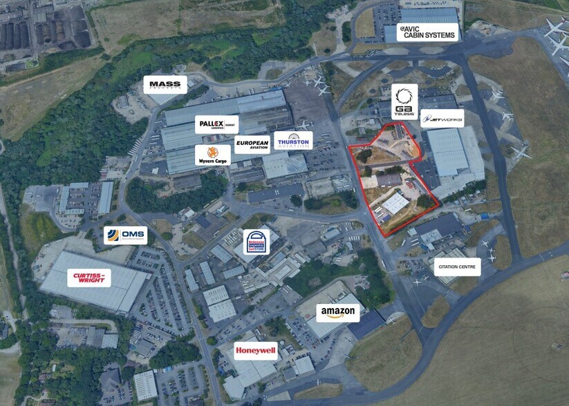 Enterprise Way Road, Hurn en venta - Vista aérea - Imagen 3 de 3