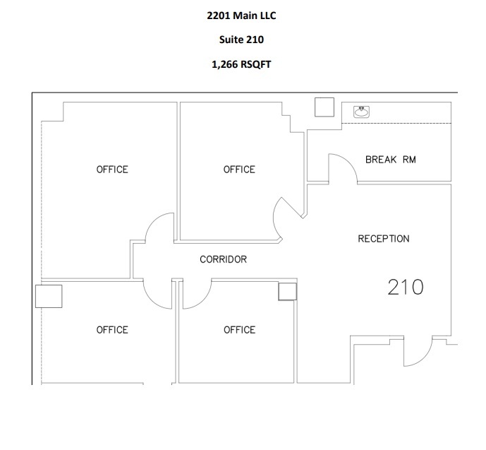 2201 Main St, Dallas, TX en alquiler Plano de la planta- Imagen 1 de 1