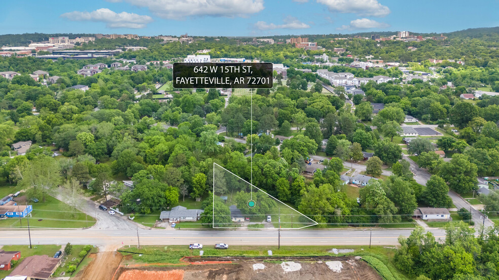 642 W 15th St, Fayetteville, AR en venta - Vista aérea - Imagen 3 de 5