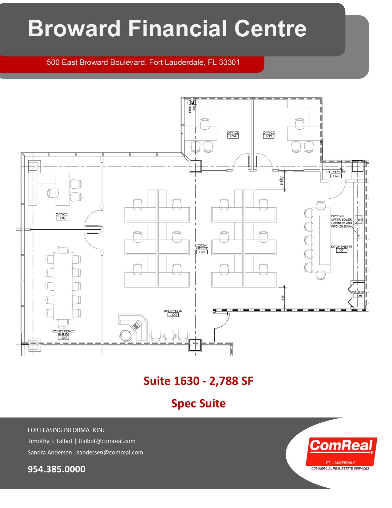 500 E Broward Blvd, Fort Lauderdale, FL en alquiler Plano de la planta- Imagen 1 de 1