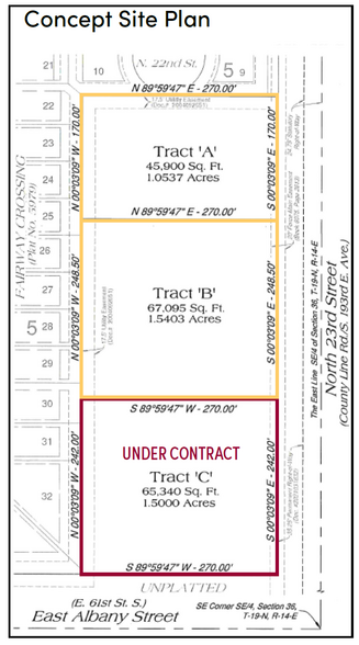 61st & County Line Rd, Broken Arrow, OK en venta - Plano del sitio - Imagen 3 de 6