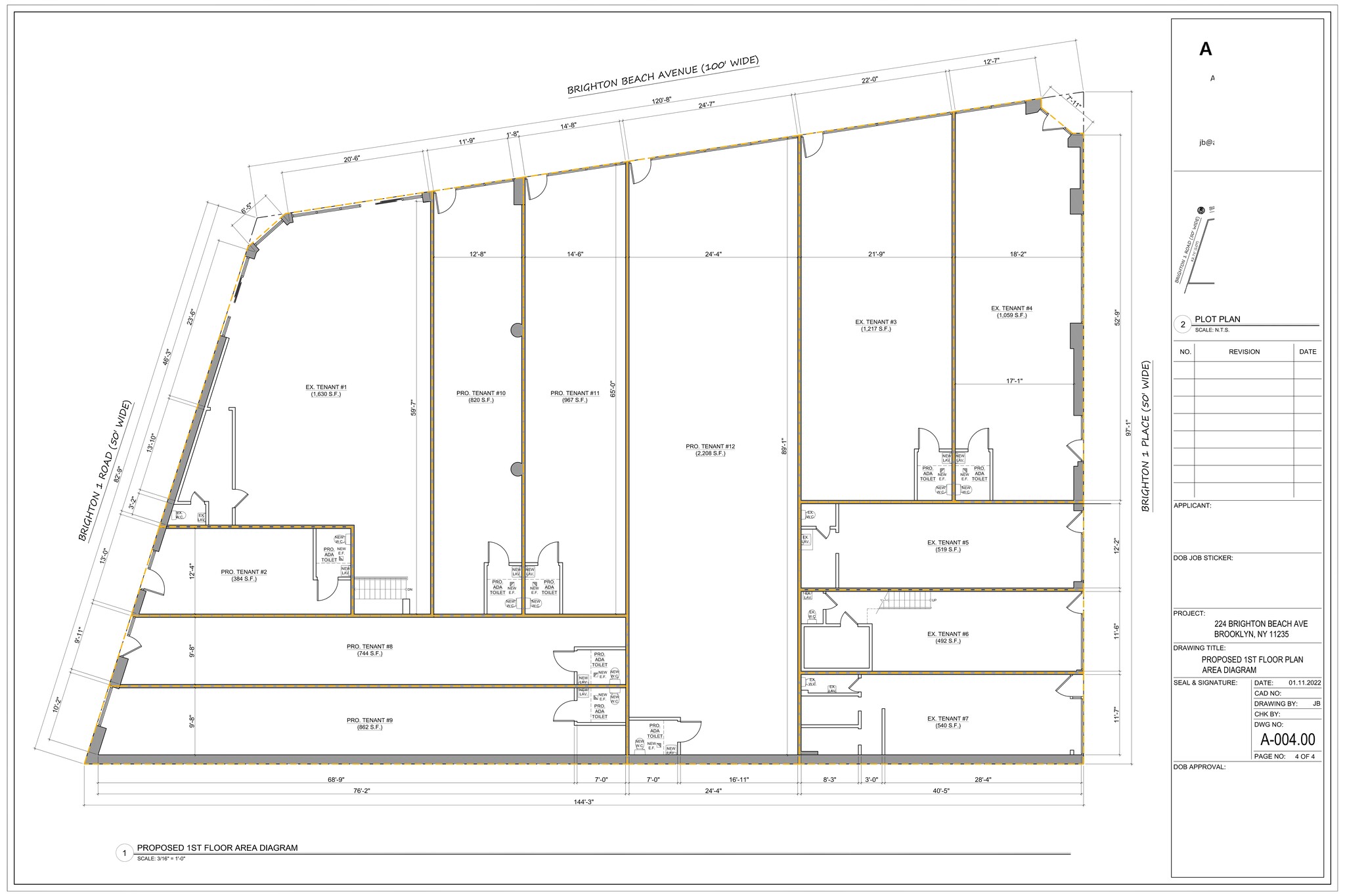 224-238 Brighton Beach Ave, Brooklyn, NY en alquiler Plano del sitio- Imagen 1 de 1