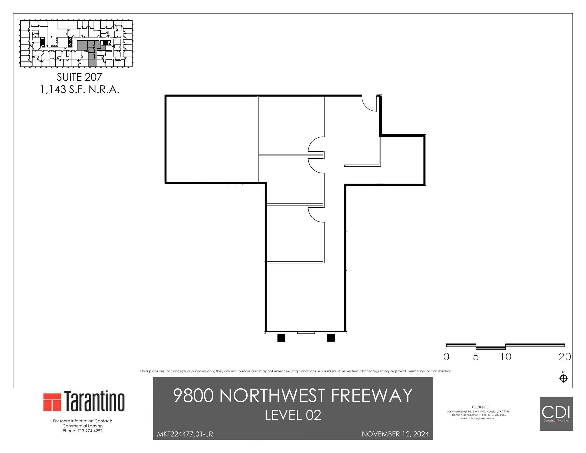 9800 Northwest Fwy, Houston, TX en alquiler Plano del sitio- Imagen 1 de 1