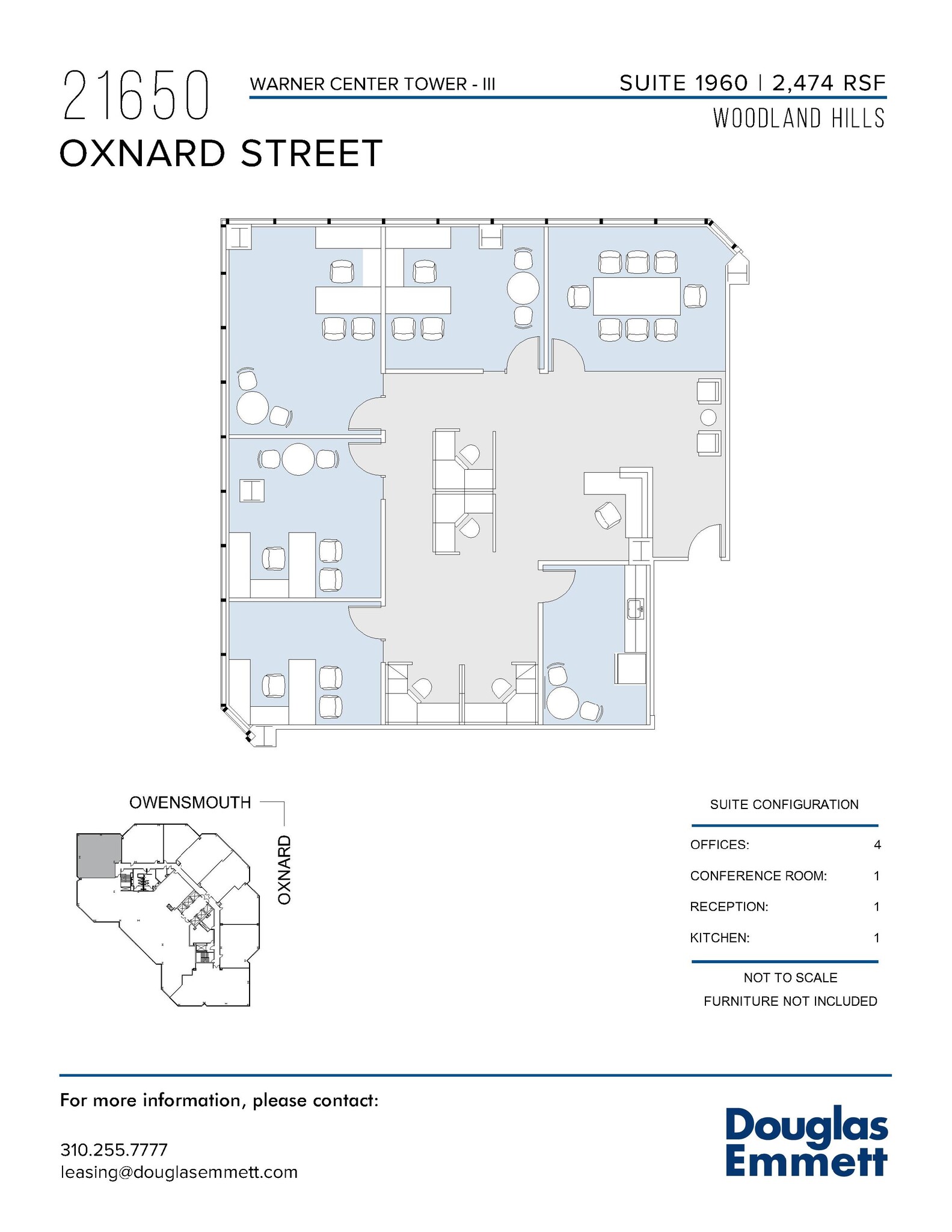 21650 Oxnard St, Woodland Hills, CA en alquiler Plano de la planta- Imagen 1 de 1