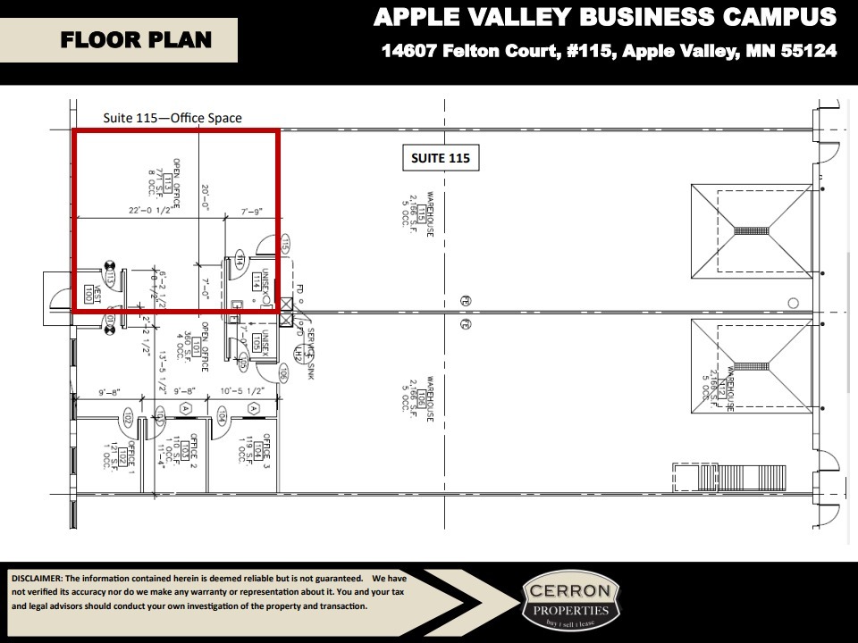 14607 Felton Ct, Apple Valley, MN en alquiler Plano de la planta- Imagen 1 de 1